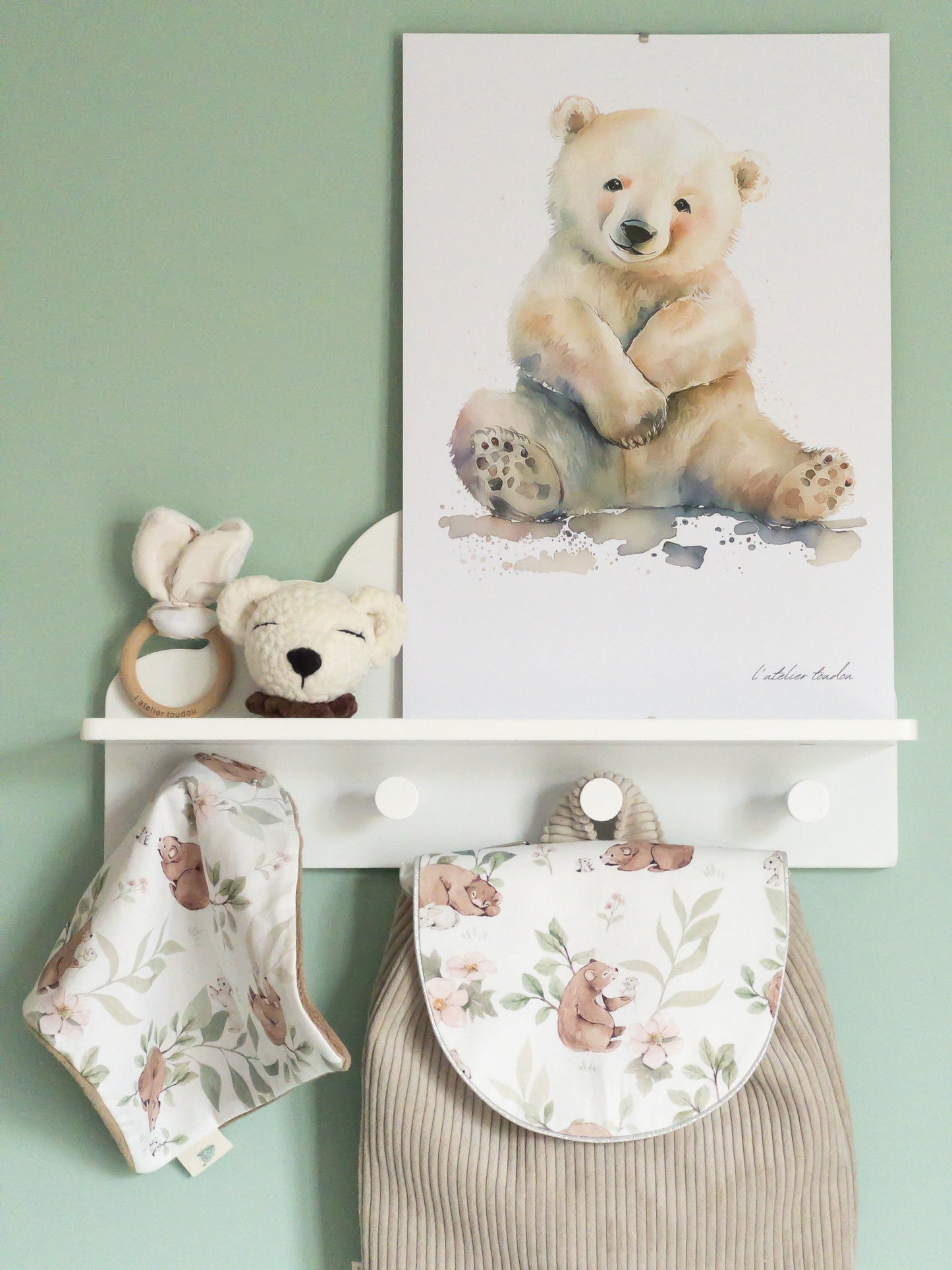 Oscar l'ours polaire - le doudou Toudou