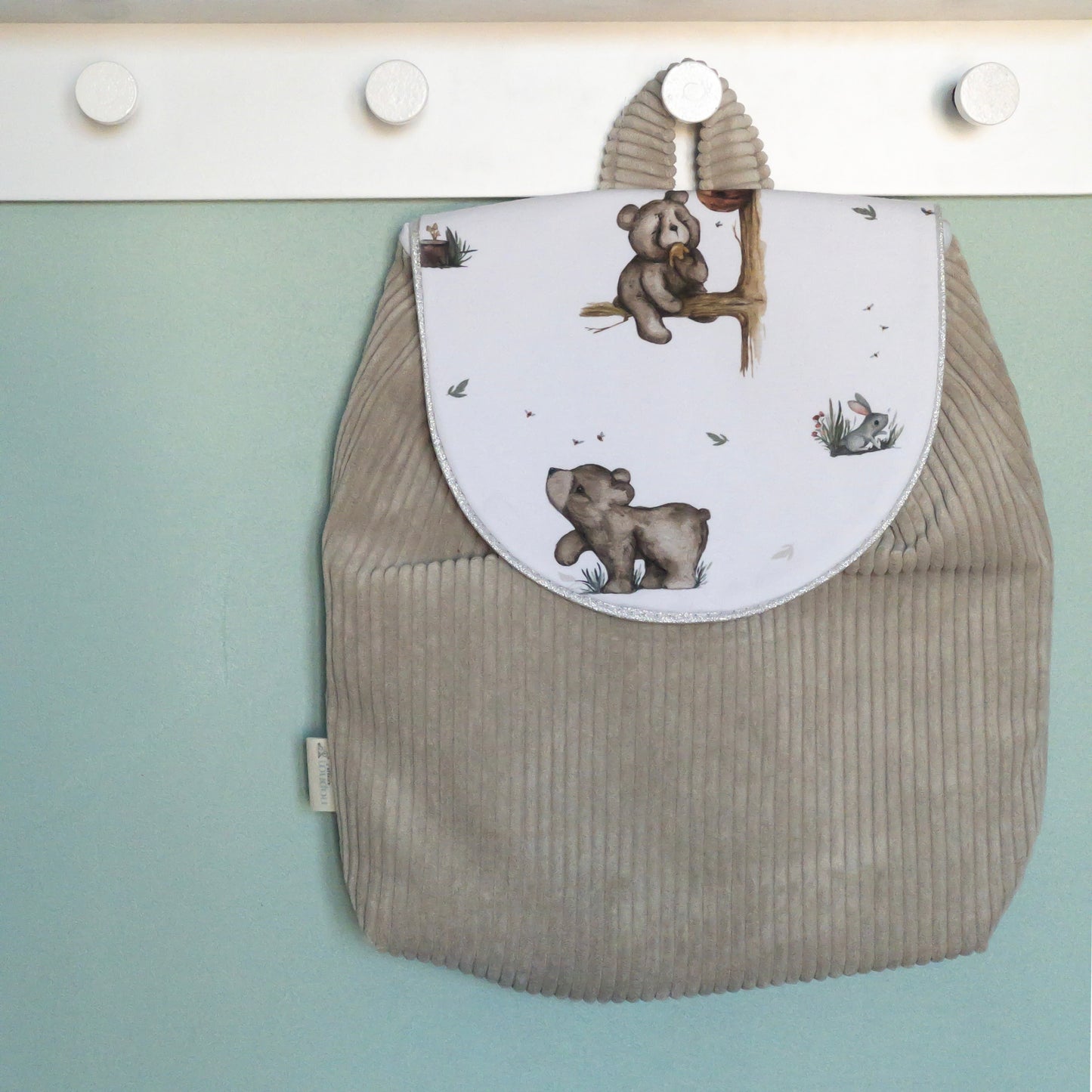 Sac à dos velours côtelé - Collection animaux