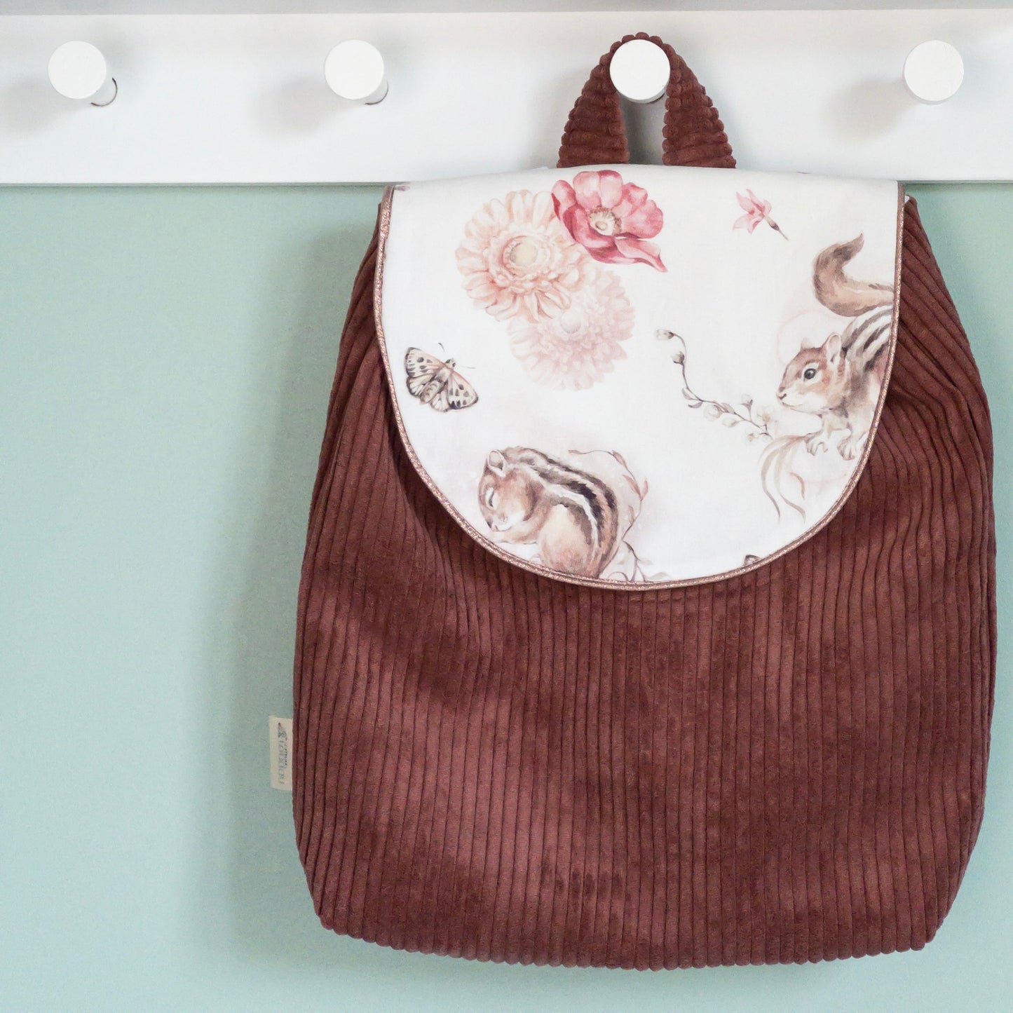 Sac à dos velours côtelé - Collection animaux