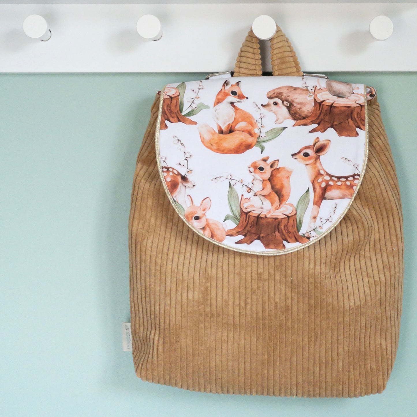 Sac à dos velours côtelé - Collection animaux