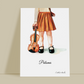 Violon, violoniste, décoration pour chambre enfant, illustration à offrir, , personnalisé, passion musique, aquarelle, petite fille