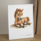 Le cheval, décoration chambre bébé, décoration chambre enfant, aquarel, illustration