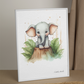 L'éléphant, décoration chambre bébé, décoration chambre enfant, aquarel, illustration