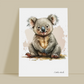 Le koala, décoration chambre bébé, décoration chambre enfant, aquarel, illustration