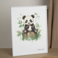 Le panda, décoration chambre bébé, décoration chambre enfant, aquarel, illustration