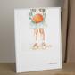 Basket, basketteuse, décoration pour chambre enfant, illustration à offrir, , personnalisé, passion sport, aquarelle, petite fille
