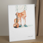 Violon, violoniste, décoration pour chambre enfant, illustration à offrir, , personnalisé, passion musique, aquarelle, petit garçon