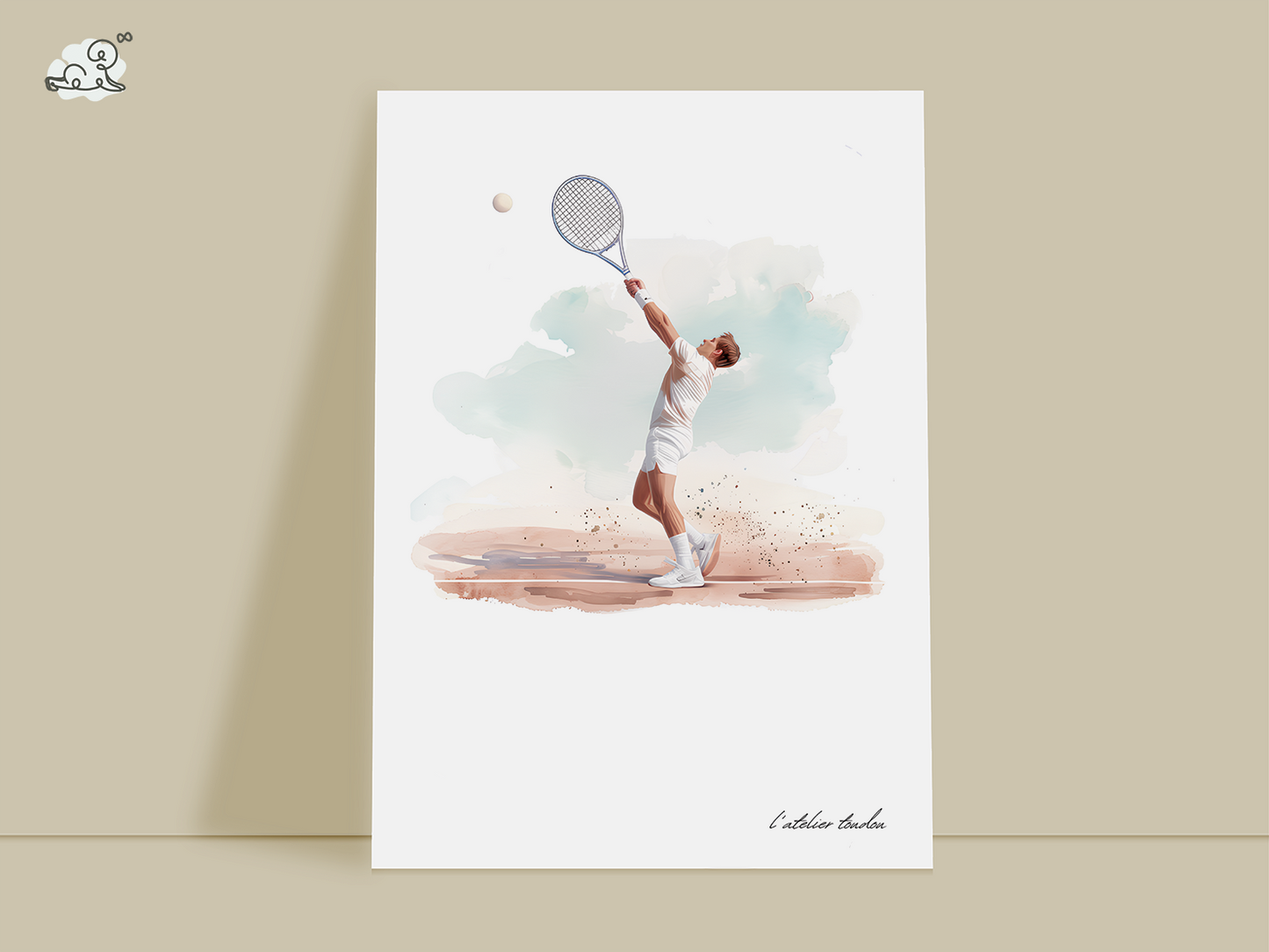Décoration murale homme tennis - Thème passion